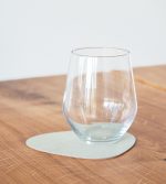 Lind DNA leren glas onderzetter Curve groen