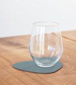 Lind DNA leren onderzetters Curve in pastelgroen voor glas