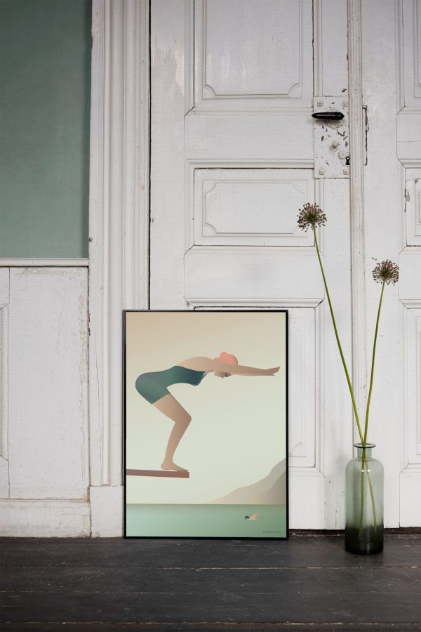 Vissevasse Poster The Swimmer Deens design